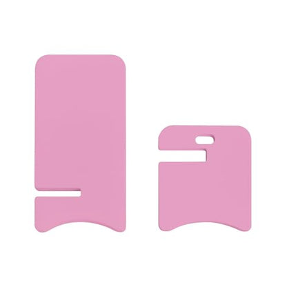 Cell Phone Stands, Desktop Stand, Luxury Nature Wood Simple Phone Stand, Compatible with iPhone & All Cell Phones, Ultra-Stable, Portable & Non-Slip Design, 2 Pieces, Pink - color: Pink