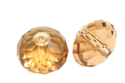24pcs Adabele Austrian 6mm Faceted Rondelle Crystal Beads Lt. Peach Pink - color: Peach/Pink, size: 4mm x 6mm - 24pcs