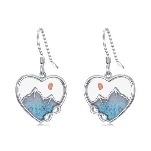 Dorunmo 925 Sterling Silver Mustard Seeds Dangle Earrings for Women Mountains Earrings Hypoallergenic Christmas Jewelry Gifts for Women - style: Mustard Seeds-Heart