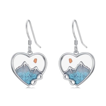 Dorunmo 925 Sterling Silver Mustard Seeds Dangle Earrings for Women Mountains Earrings Hypoallergenic Christmas Jewelry Gifts for Women - style: Mustard Seeds-Heart