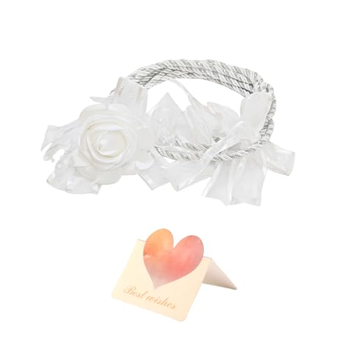 Lazo para Boda Set, Wedding Lasso Traditional Catholic Ceremony Cord with Lazo de Bodas para los Novios - color: White-2