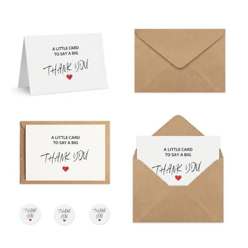 Thank You Cards with Envelopes, 25 Pack 4x6 Inch