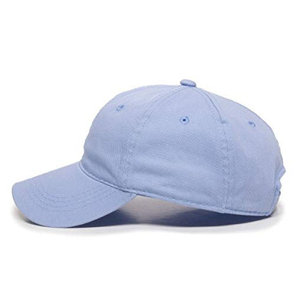 Praying Hands with Cross Baseball Cap Embroidered Cotton Adjustable Dad Hat - color: Light Blue