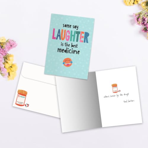 Tree-Free Greetings - Funny Get Well Card - Laughter Is the Best Medicine - color: Laughter Medicine