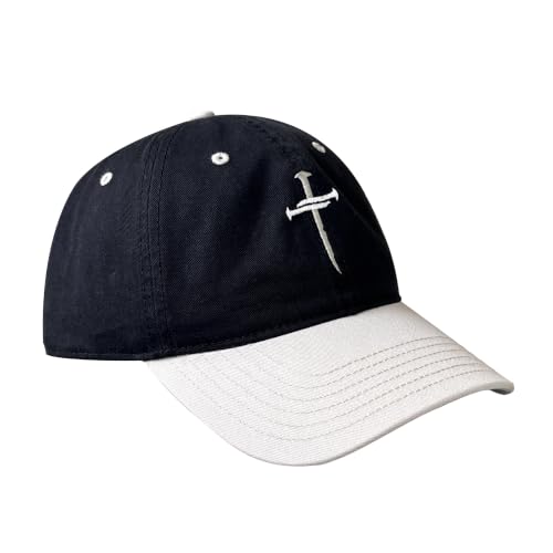 Vintage Baseball Cap for Men Women – Soft Cotton Embroidered Hat, Adjustable Low Profile Dad Hat - color: 3 Nail Cross Black/Beige