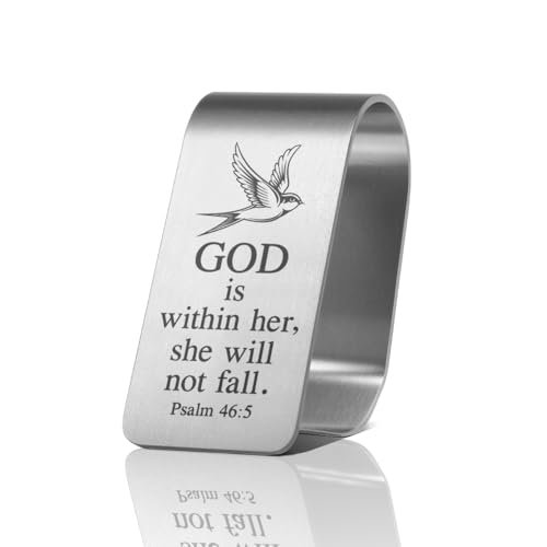 Psalm 46:5 Car Visor Clip, Christian Faith Visor Clip for Women - color: Silver65