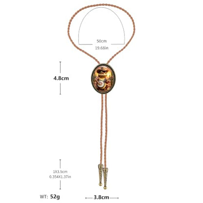 GelConnie Gothic Bolo Tie for Men Women 3D Art Western Cowboy Necktie - color: Frog Bolo Tie