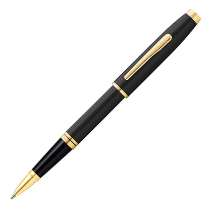 Cross Coventry Black Lacquer, Gold Rollerball Pen, Medium Point, Black Ink - color: Gold
