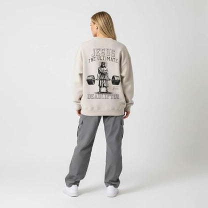 Fall Oversized Crewneck Sweatshirt For Women Men Kingdom Of God - color: Army Green, size: X-Large