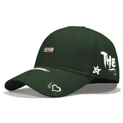 Baseball Cap for Women Men - Adjustable Size Hat - color: Army Green