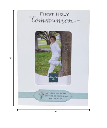 Cathedral Art (Abbey & CA Gift Picture Frame-First Holy Communion Boy, One Size, White - color: Blue Communion, size: 5" x 7"