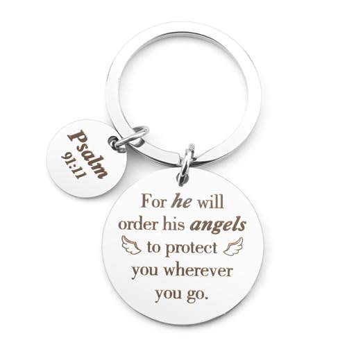 Christian Keychains Cross Keychain Bible Accessories Gifts Christian Gifts Religious Gifts - color: Pslam Keychain