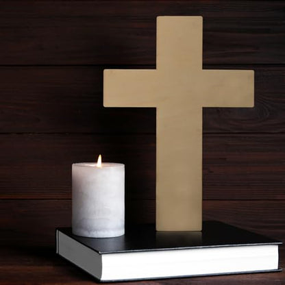 Anglechic 12 Pack Wooden Cross Craft 12 Inch Wood Crosses for Crafts - color: Cross, size: 12 Inch