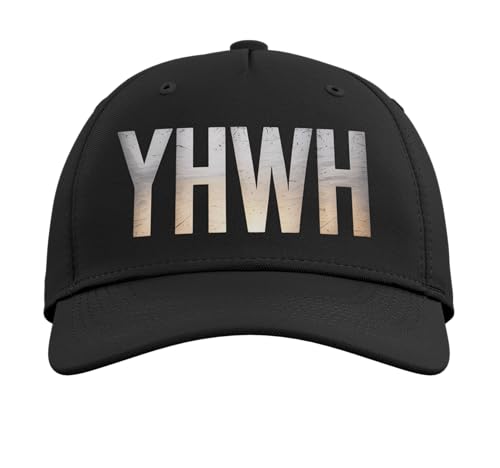 YHWH Christianity Jesus Christian Faith Adjustable Baseball Hat - color: Black