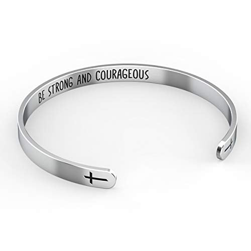 Happy Kisses Love One Another As I Have Loved You Cross Bracelet – Religious Bracelet – John 15:12 — Catholic or Christian Women & Girls - style: Strong And Courageous