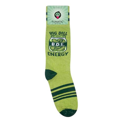 FUNATIC Crazy Socks with Funny Sayings - Novelty Gift for Men, Women, Adult - color: Big Dill Energy