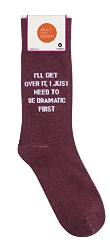 FUNATIC Socks with Funny and Profane Sayings, Sarcastic Gift for Men Women - color: Dramatic