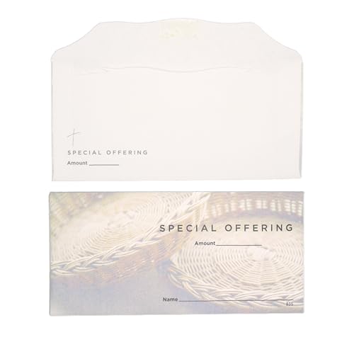 Special Offering Envelopes | Church Pew Envelopes for Tithe or Donation | 3" x 6 5/16" | Bill Size Fits Cash Check or Coin (100)