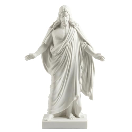 One Moment In Time S4 Christus Statue White Cultured Marble Hand Made Mormon LDS CTR - size: 10"
