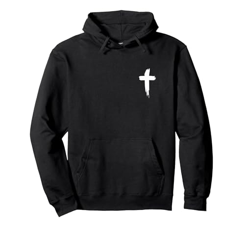 Jesus Saves John 3:16-17 Front and Back Print Christian Pullover Hoodie - color: Black, size: Small