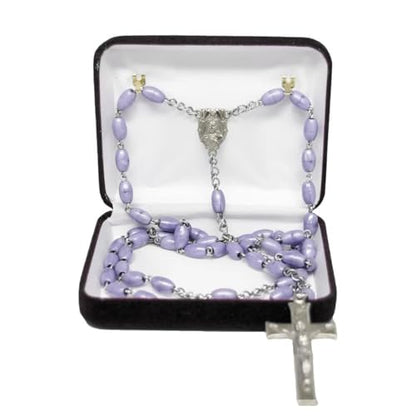 Novel Box Black Communion Keepsake Rosary Box 3.25x2.5x1 Inches - color: Black