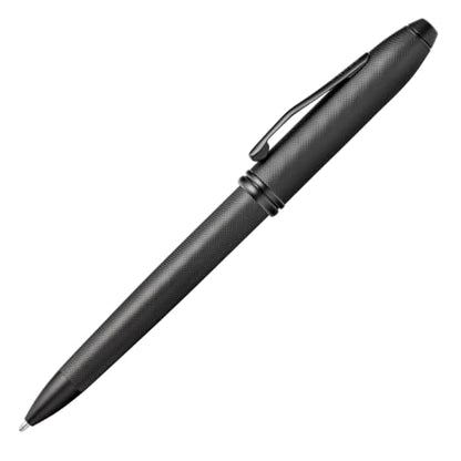 Cross Townsend Black PVD Micro-Knurl Ballpoint Pen, Medium Point, Black Ink - color: Black Micro-knurl