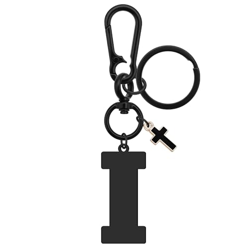 Dabihu Letter Keychain Christian Letter A-Z Alphabet Keyring for Backpack Handbag Alphabet Monogram Key Chain - color: I