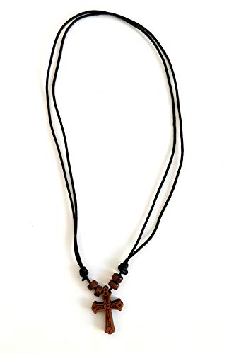 Iconsgr Greek Wood Cross Pendant Necklace From Mt. Athos / 63