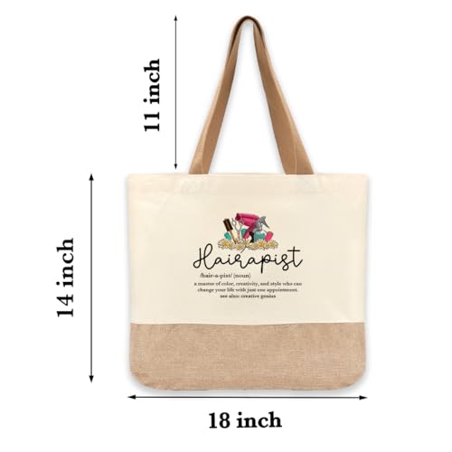 Tote Bag, Gifts for Women Friends Girlfriend Coworker Wife Mom Reusable Tote Bags Birthday Thank You Gift - color: Hairapist