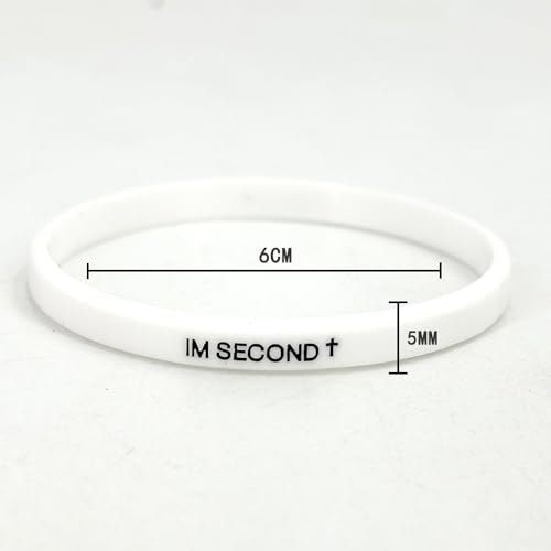 LIU JUN God Is First Bracelet, GOD IS FIRST IM SECOND Christian Rubber Bracelets Inspirational Engraved Bible Verses Cross Silicone Bracelet For Women Men Faith Gifts - color: 3pcs blue-white