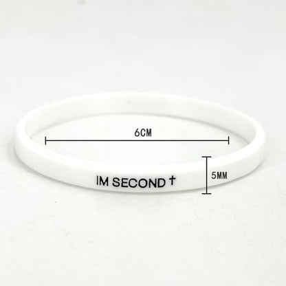 LIU JUN God Is First Bracelet, GOD IS FIRST IM SECOND Christian Rubber Bracelets Inspirational Engraved Bible Verses Cross Silicone Bracelet For Women Men Faith Gifts - color: blue-black