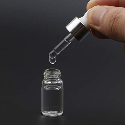 Kesell Clear Dropper Bottles, 30 Pcs, 3ml - color: Silver