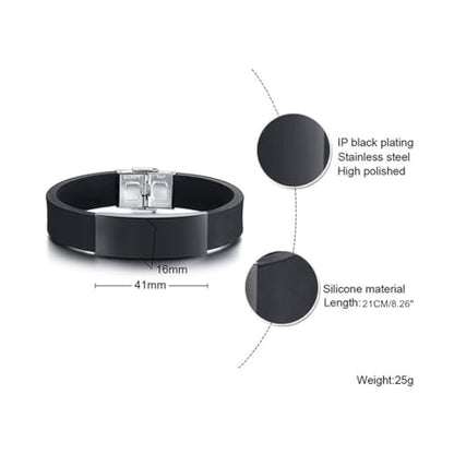 Bible Verse Isaiah 6:8 Bracelets - 2Pcs Inspirational Isaiah 6 8 Cuff Bracelet with Cross Symbol Christian Jewelry Silicone Wristband with Bible Quote For Men Women - color: Black+Blue