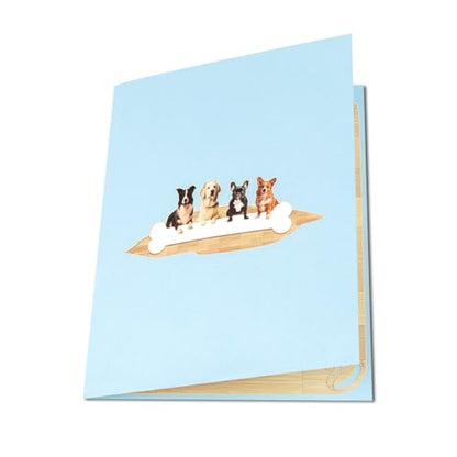 Dog Pop Up Card, Pop Up Birthday Card, Father's Day Card, 3D Greeting Gift Card for Animal Dog Lovers, Men, Women, Husband, Wife, Friends. - color: Dog