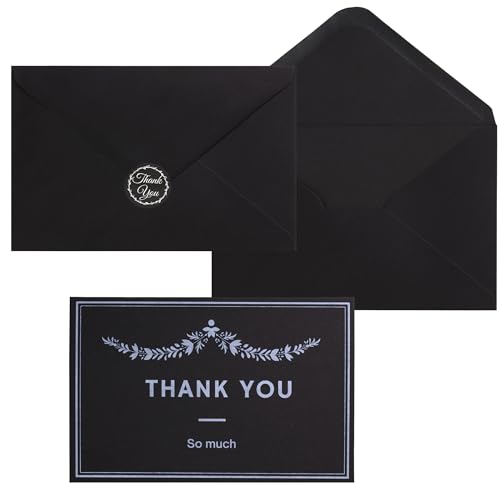 Mr. Pen- Blank Thank You Cards with Envelopes, 18 Pack, 4x6 - color: Black