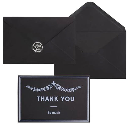 Mr. Pen- Blank Thank You Cards with Envelopes, 18 Pack, 4x6 - color: Black