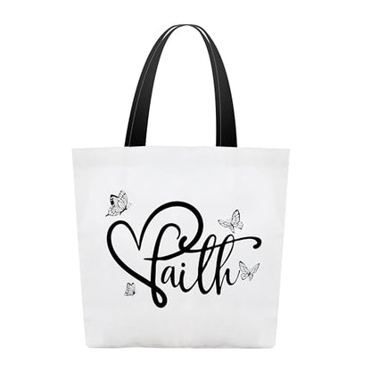Christian Canvas Tote Bags - color: White