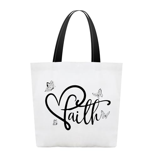 Christian Canvas Tote Bags - color: White