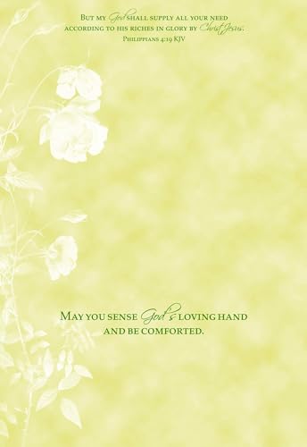 Candle and Flowers KJV Sympathy Card, 1 Count - color: Candle and Yellow Flowers