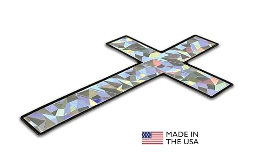 Elektroplate Christian Cross Premium Reflective Car Decal 3.25" - color: Cross Reflective