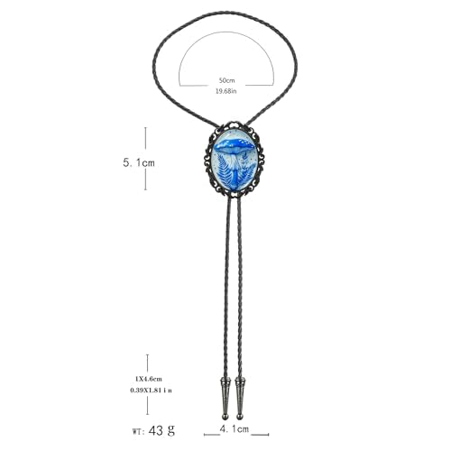 GelConnie Gothic Bolo Tie for Men Women 3D Art Western Cowboy Necktie - color: Jellyfish Bolo Tie