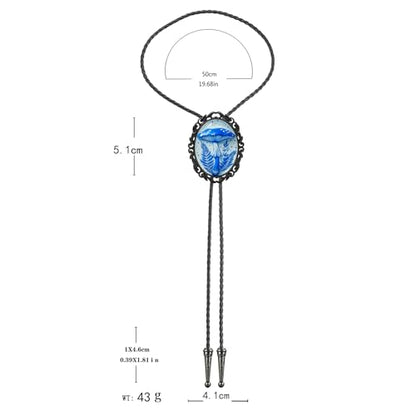 GelConnie Gothic Bolo Tie for Men Women 3D Art Western Cowboy Necktie - color: Jellyfish Bolo Tie