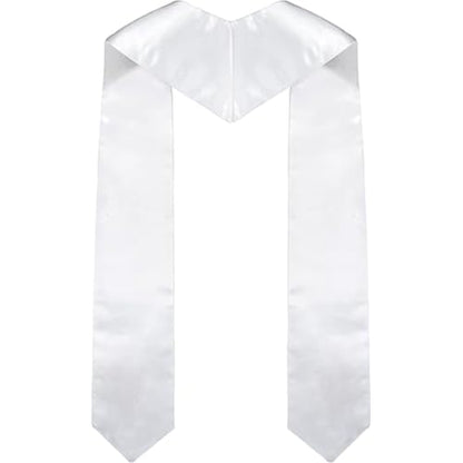 Clergy Stole & Choir Stole with Cross Embroidery 60'' (Pink) - color: White