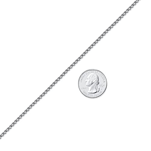 FOSIR Mens Chain Necklaces, Stainless Steel Rolo Chain Necklace for Men and Women, Silver Tone Box Chains for Men, Wide 2/3/4/5mm - size: 18.0 Inch long, style: 3mm-stainless steel