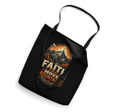Faith Can Move Mountains Christian Mountain Tote Bag