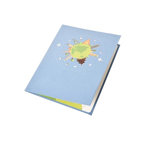 3D Pop Up Interesting Cards for men - Travel Theme Greeting Card - color: Landmark building