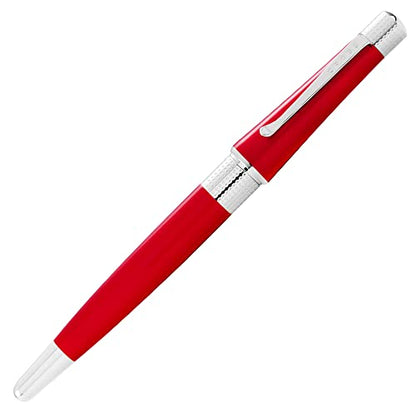 Cross Beverly Refillable Fountain Pen, Medium Nib, Includes Premium Gift Box - Translucent Red Lacquer - color: Translucent Red Lacquer, style: Fountain Pen