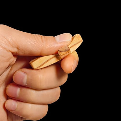 Cross Fidget Wood, Encouragement Gift, Olive Wooden Cross for Clinging and Praying, Pocket Religious Gift for Children and Adults(Olive 1pcs) - color: Olive Wood