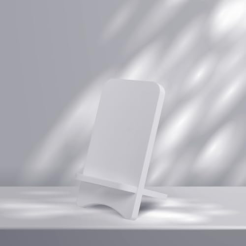 Cell Phone Stands, Desktop Stand, Luxury Nature Wood Simple Phone Stand, Compatible with iPhone & All Cell Phones, Ultra-Stable, Portable & Non-Slip Design, 2 Pieces, White - color: White