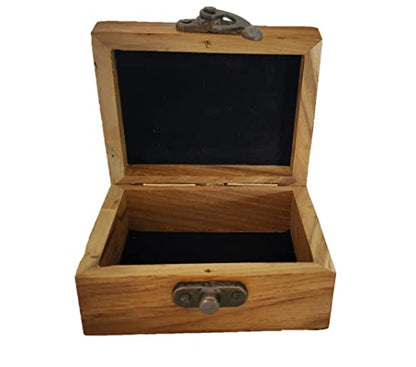 JB&C Premium Jewelry Box - Small Wooden Rosary Box Holder, 3.75 x 3 x 2 inches for First Communion, Prayer Cross Trinket Box, Decorative Jewelry Storage - size: 3.75" x 3" x 2"